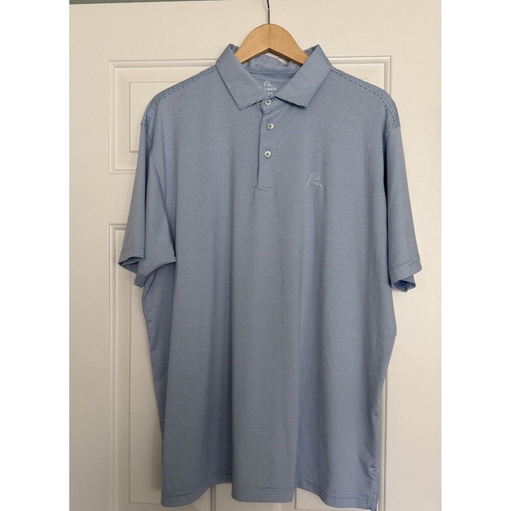 Rhoback Stripe Polo Shirt Men’s Size 2XL Golf Blue